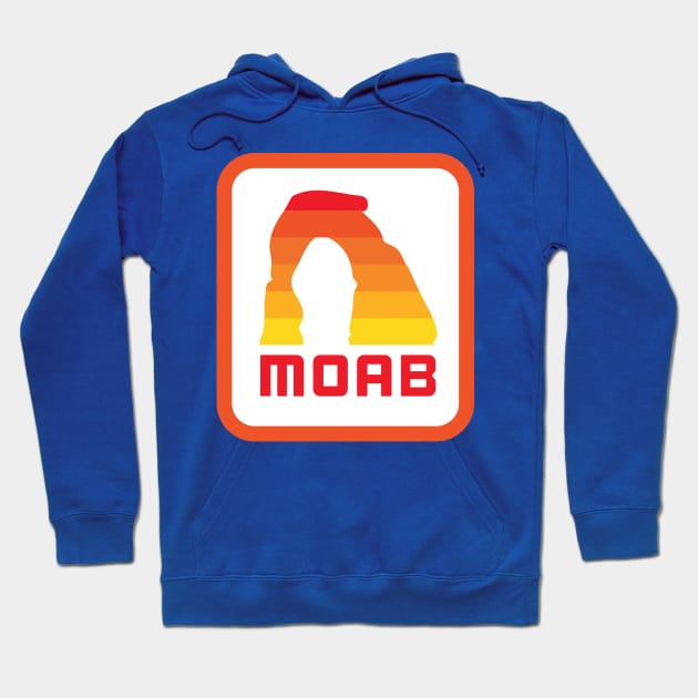 Moab Utah Retro Hoodie by PodDesignShop